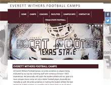 Tablet Screenshot of everettwithersfootballcamps.com